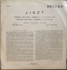 Liszt Conciertos Para Piano Y Orquesta N.o1  En Mı Bemol Mayor N.o2 En La Mayor LP