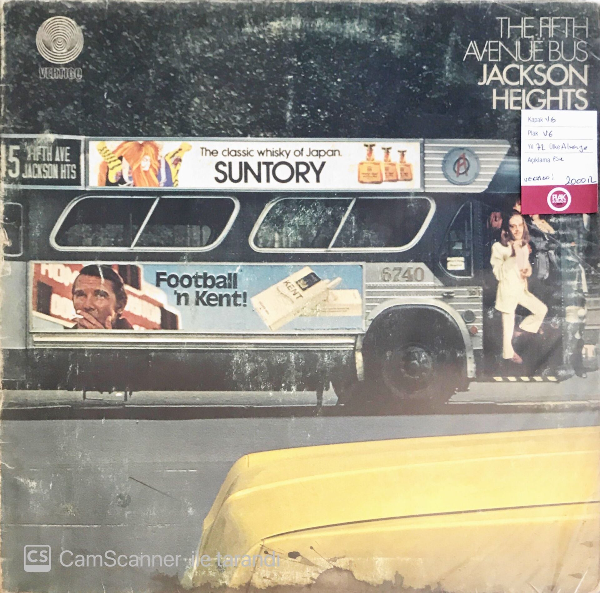 Jackson Heights - The Fifth Avenue Bus (Vertigo Efektli Plak) - LP