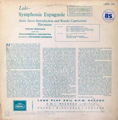 Yehudi Menuhin Symphonie Espagnole LP
