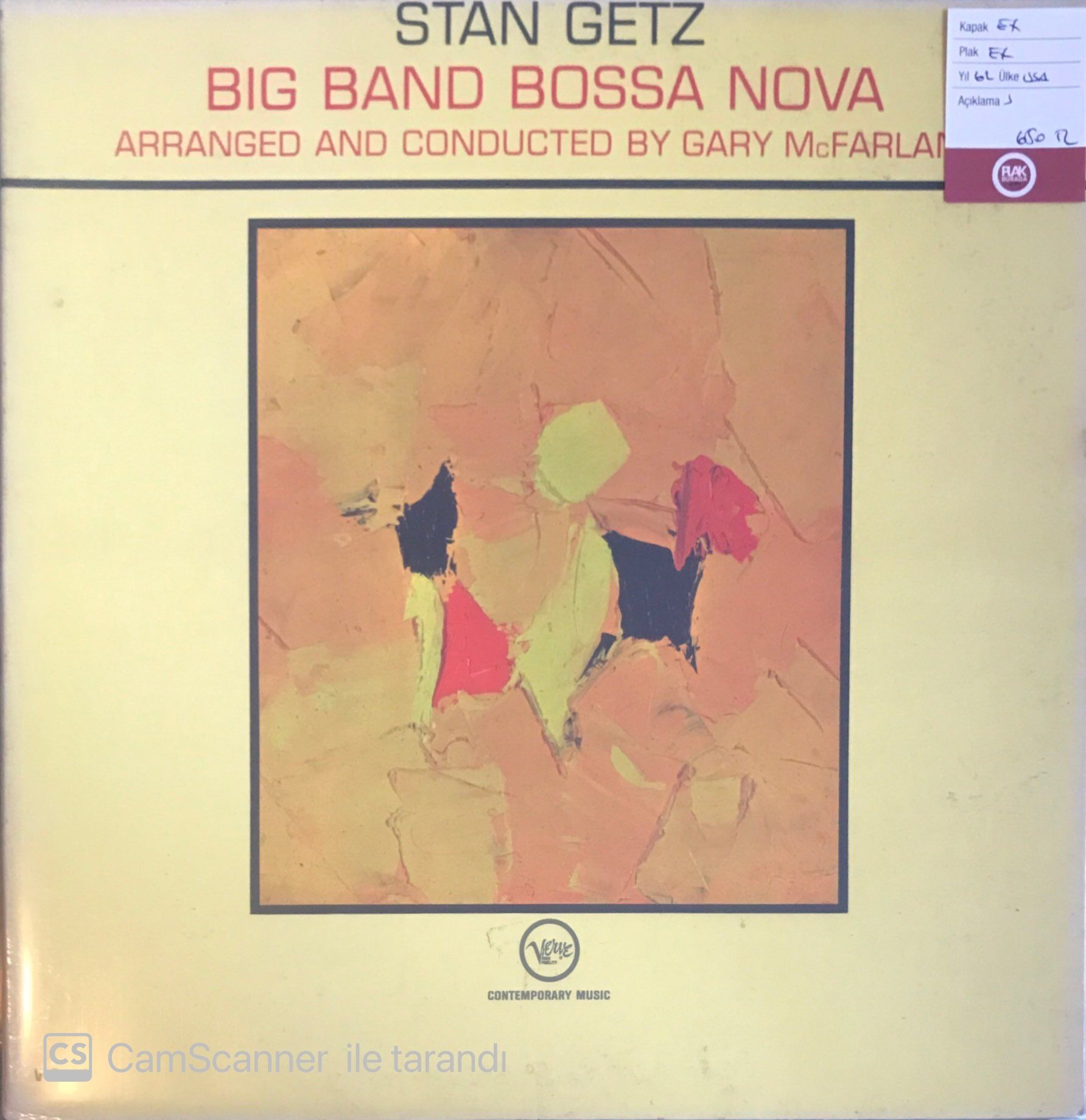 Stan Getz - Big Band Bossa Nova LP