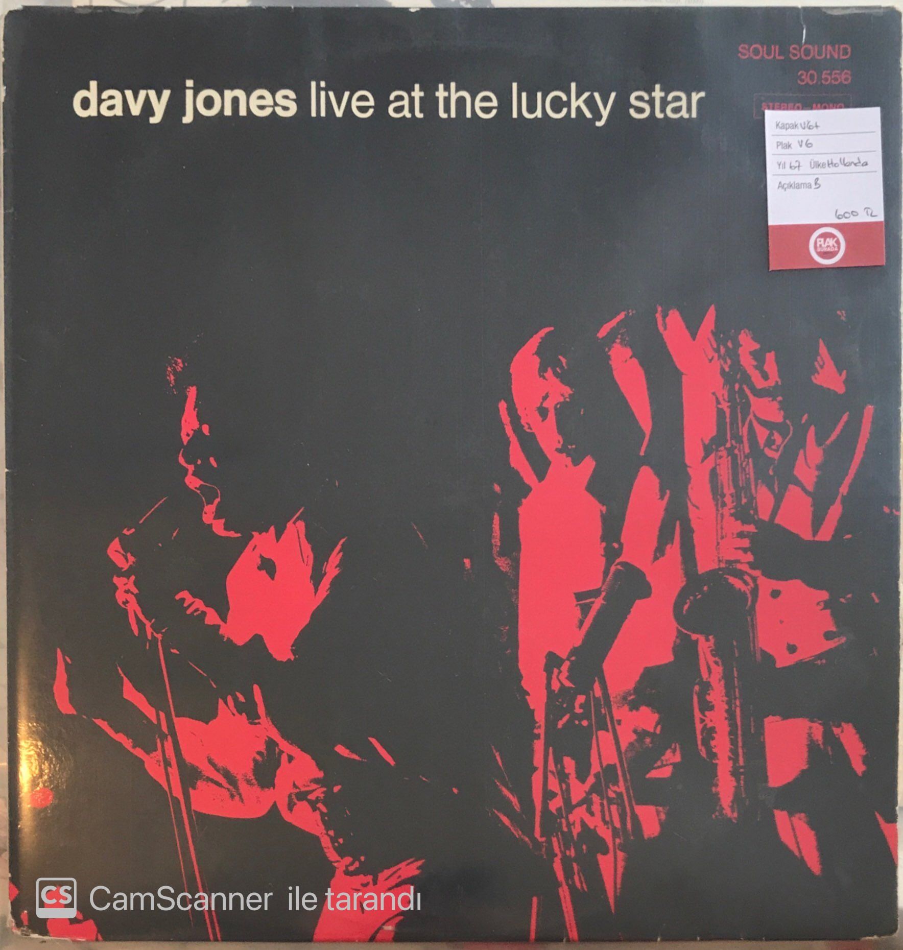 Davy Jones Live At The Lucky Star LP