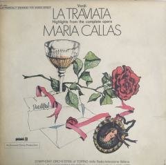 Maria Callas Verdi Highlights From La Traviata LP