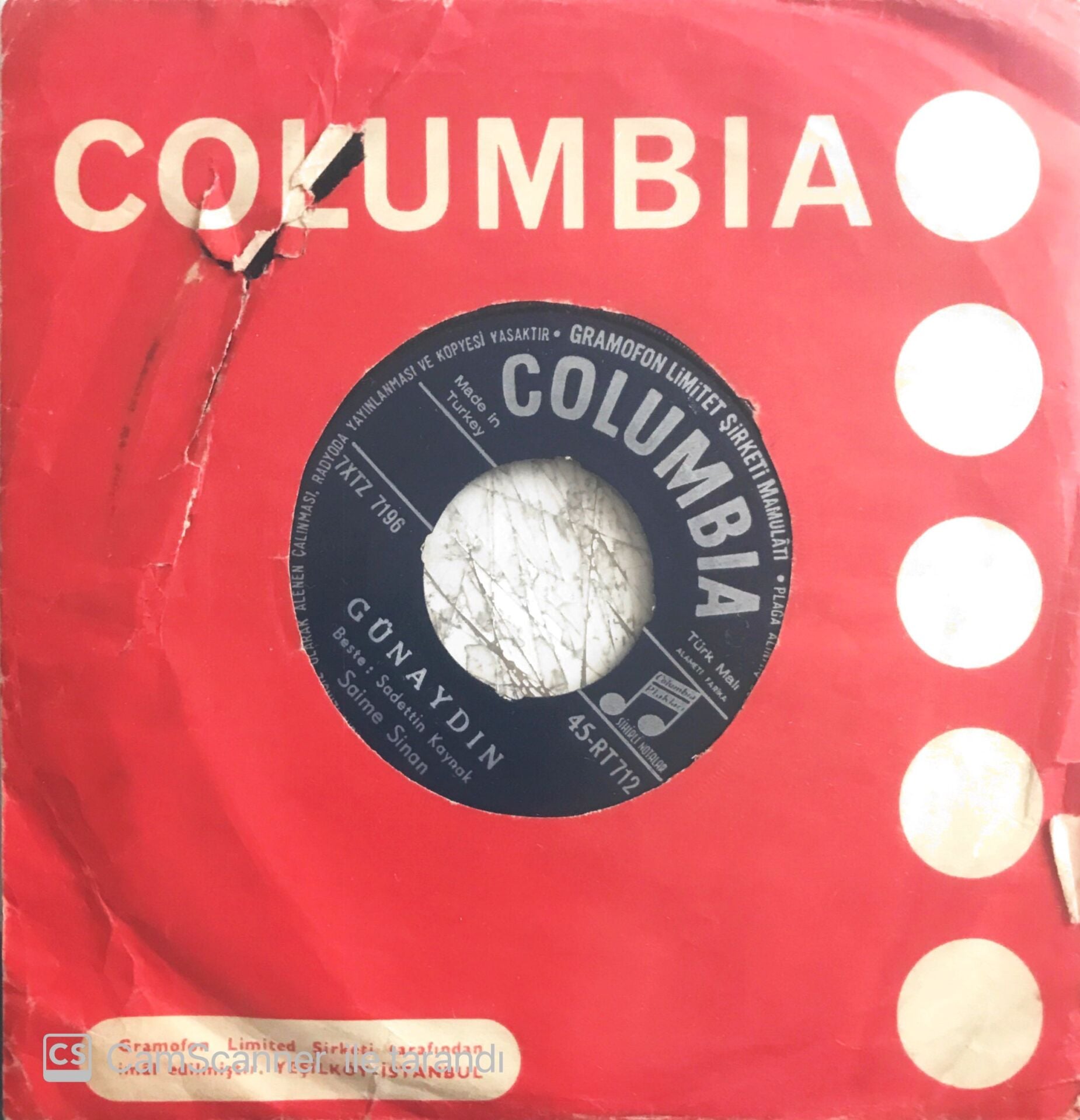 Saime Sinan - Yıldızlı Semalarda/Günaydın - 45'lik