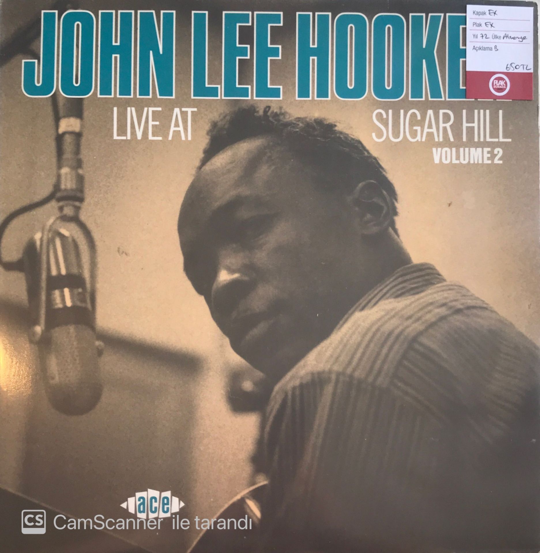 John Lee Hooker - Live At Sugar Hill Volume 2 LP