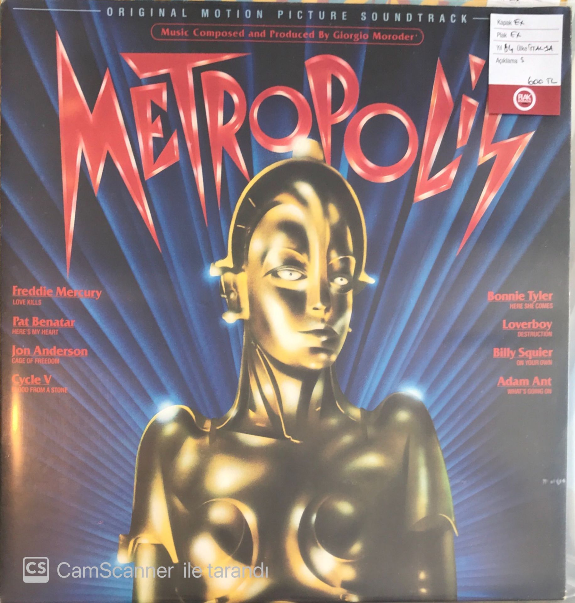 Original Motion Soundtrack ''Metropolis'' Soundtrack LP