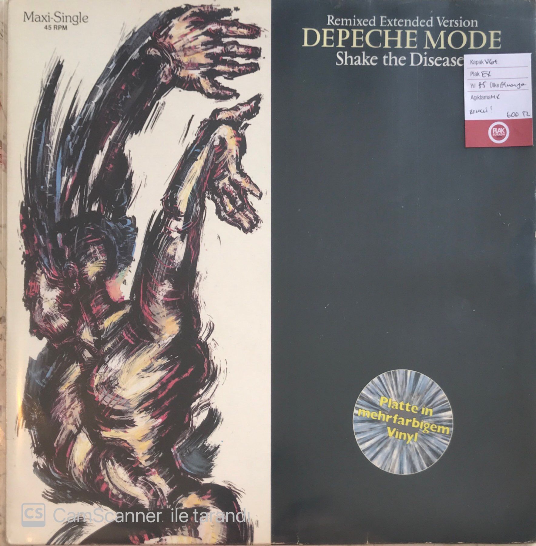 Depeche Mode - Shake The Disease Renkli MAXİ