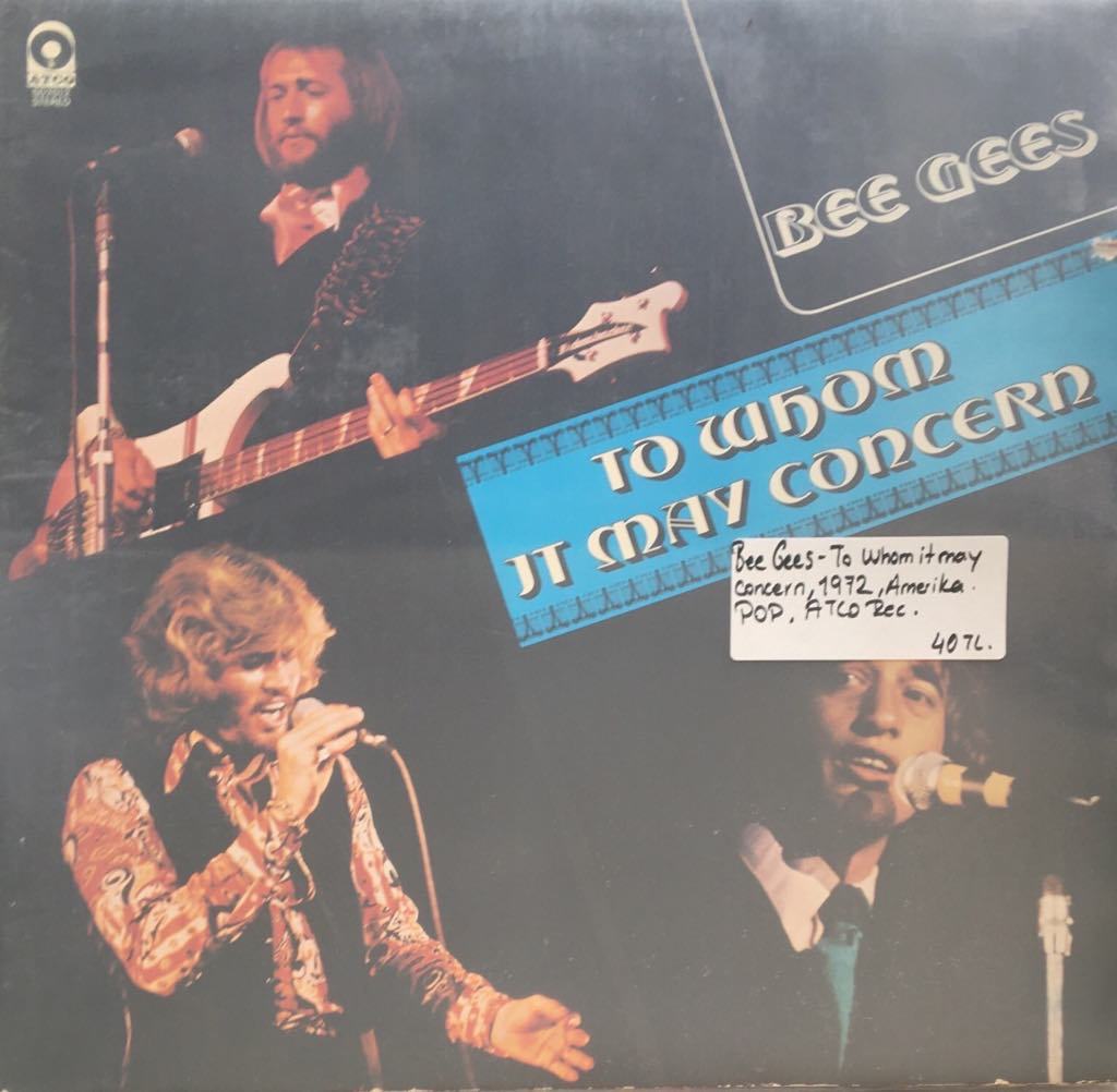 Bee Gees To Whom İt May Concern LP