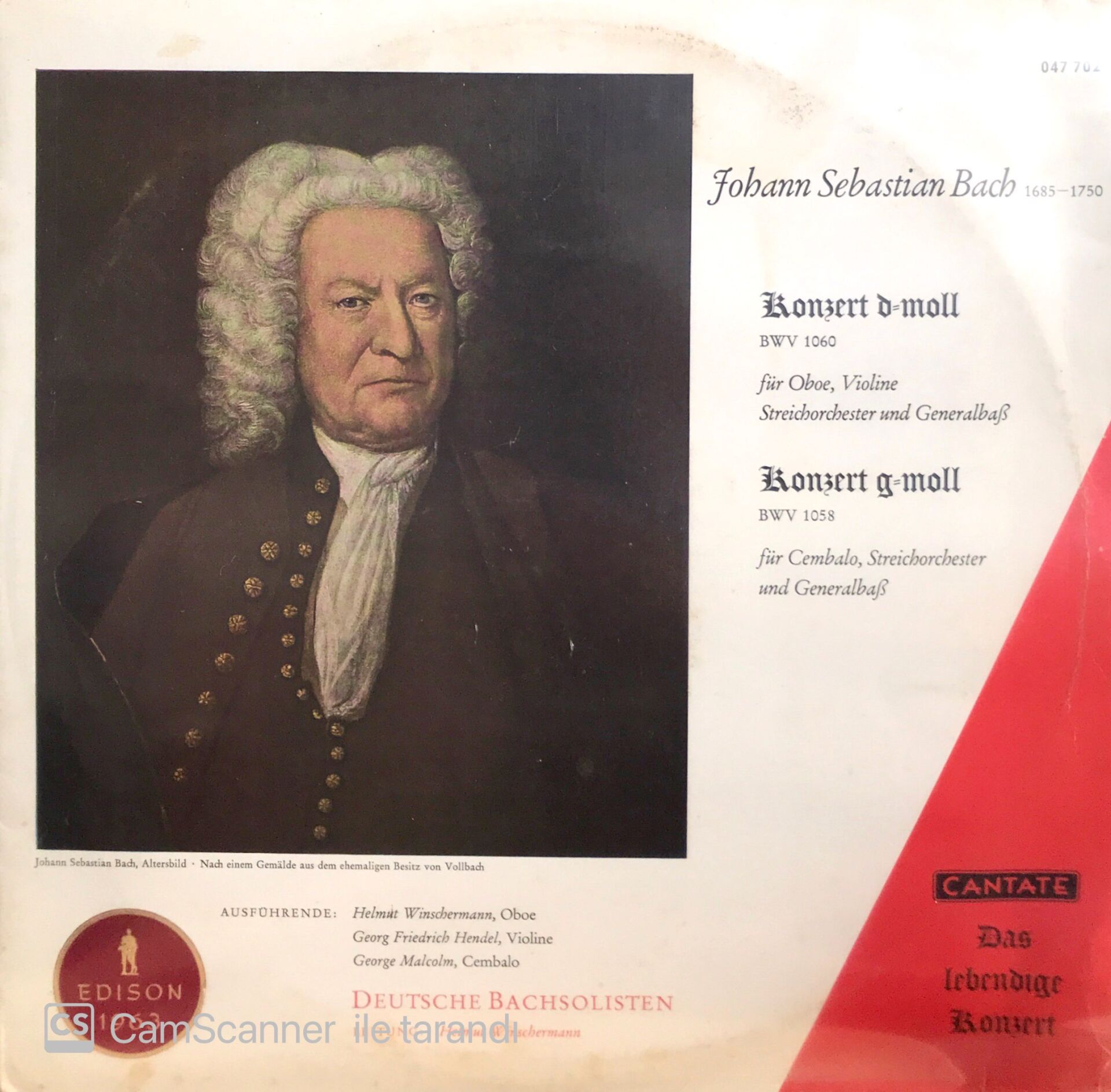 Bach / Konzert D-Moll - Konzert G-Moll LP