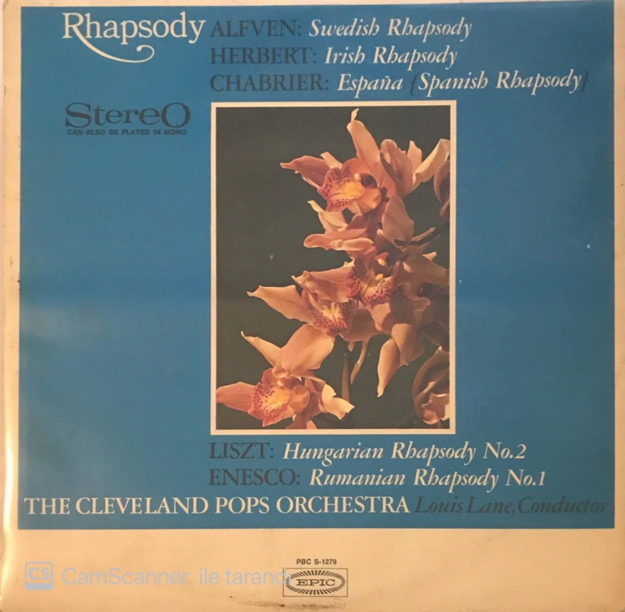 The Cleveland Pops Orchestra Conducted By Louis Lane Rhapsody LP