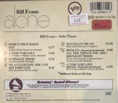 Bill Evans Alone CD