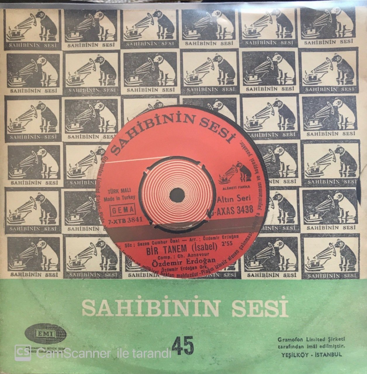 Özdemir Erdoğan Bir Tanem 45lik