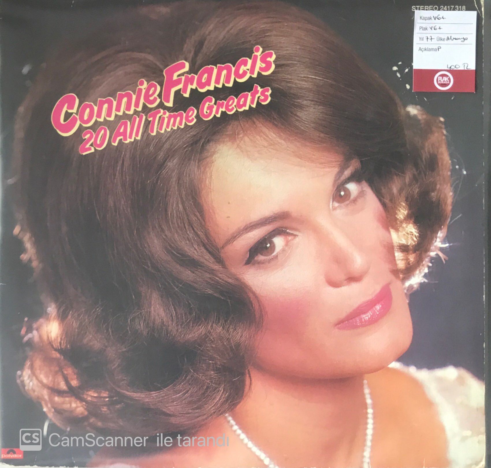 Connie Francis - 20 All Time Greats LP