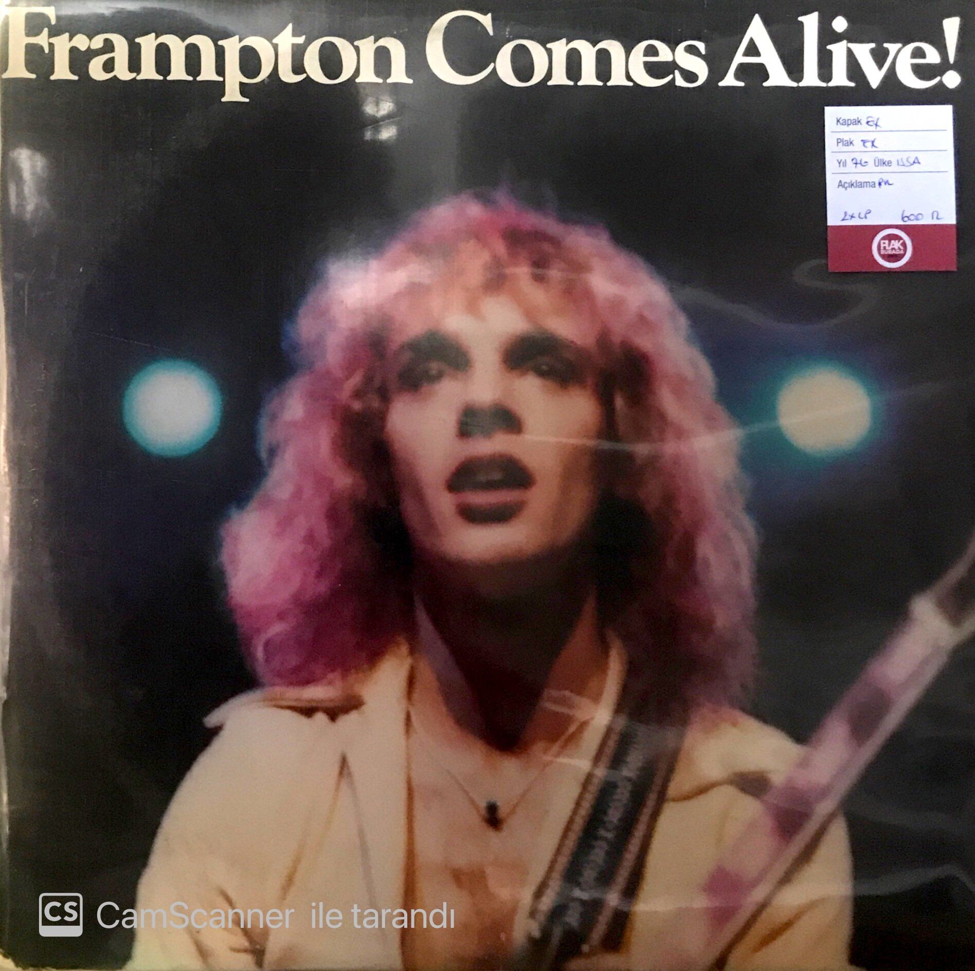 Peter Frampton ''Frampton Comes Alive'' Double  LP