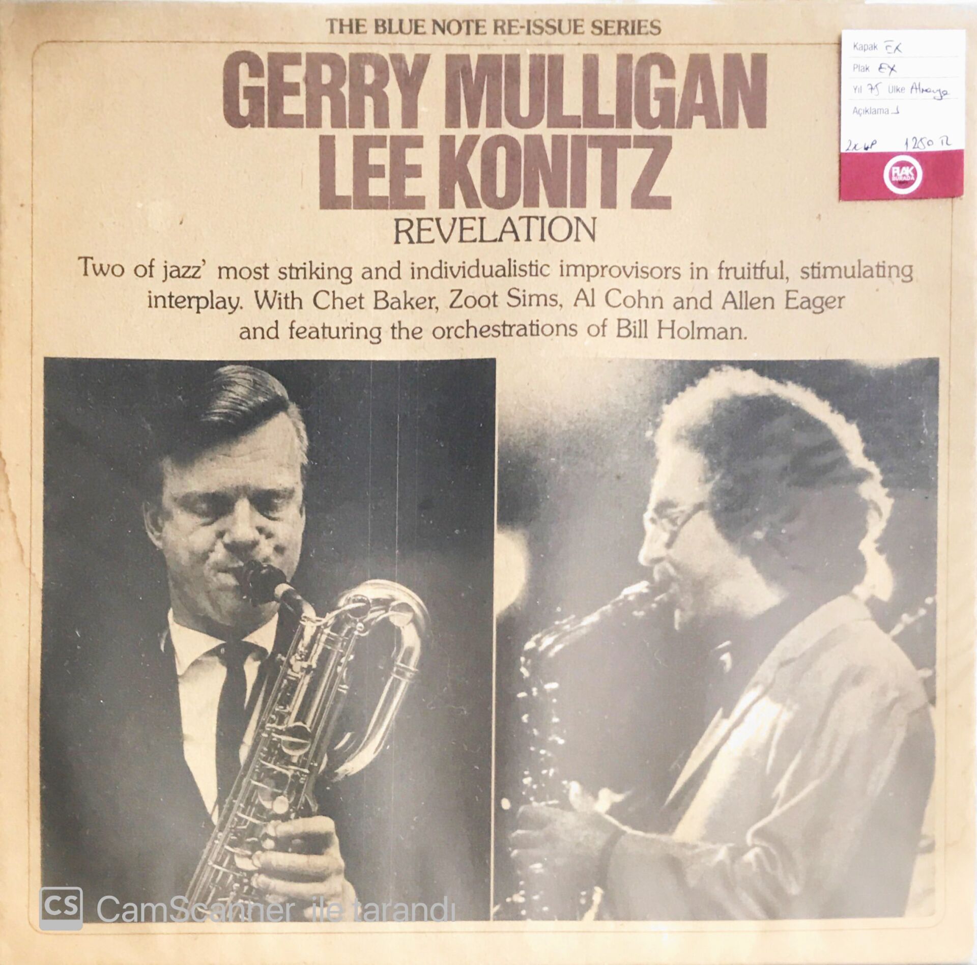 Gerry Mulligan & Lee Konitz - Revelation - Double LP