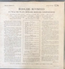 Rodgers Revisited Cy Walter Plays Richard Rodgers Compositions LP