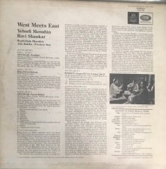 Yehudi Menuhin Ravi Shankar West Meets East LP