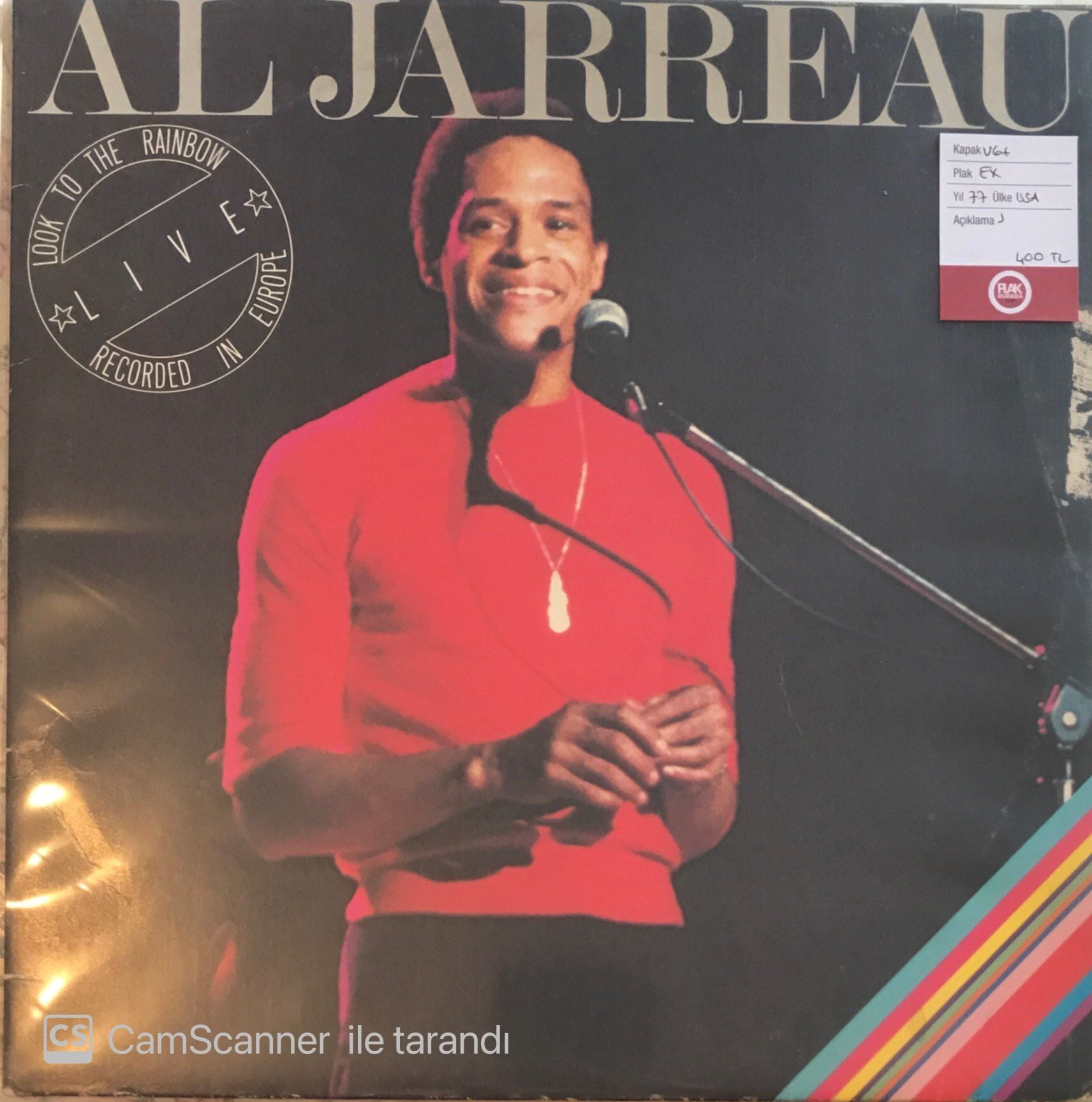 Al Jarreau - Look To The Rainbow - Live In Europe Double LP