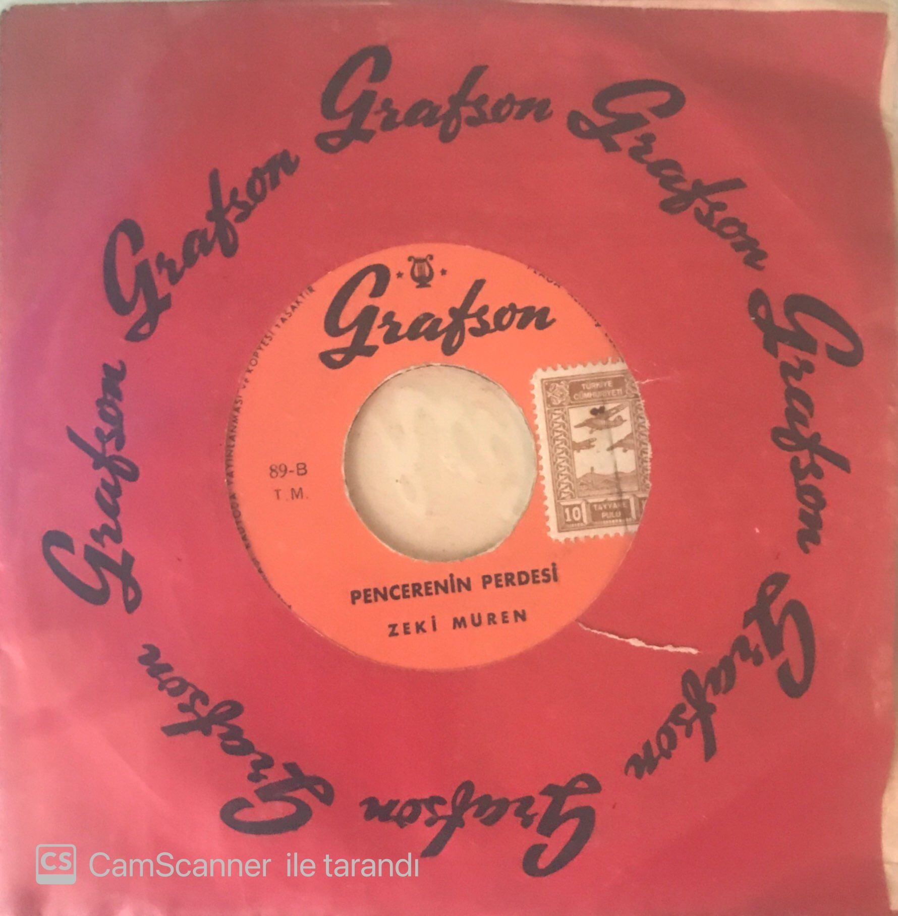 Zeki Müren Pencerenin Perdesi 45lik