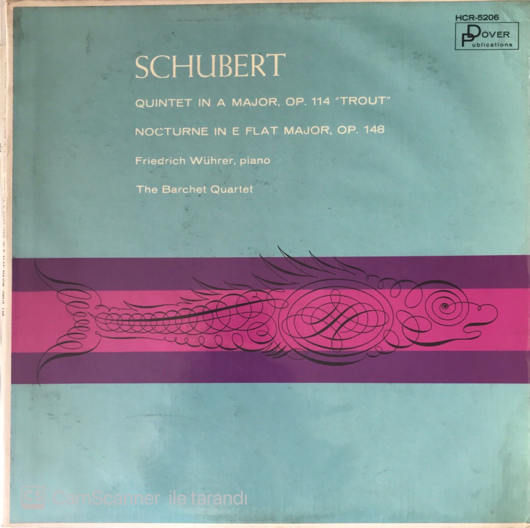 Schubert Trout Quıntet In A Major Op. 114 & Nocturne In E Flat Major Op. 148 LP
