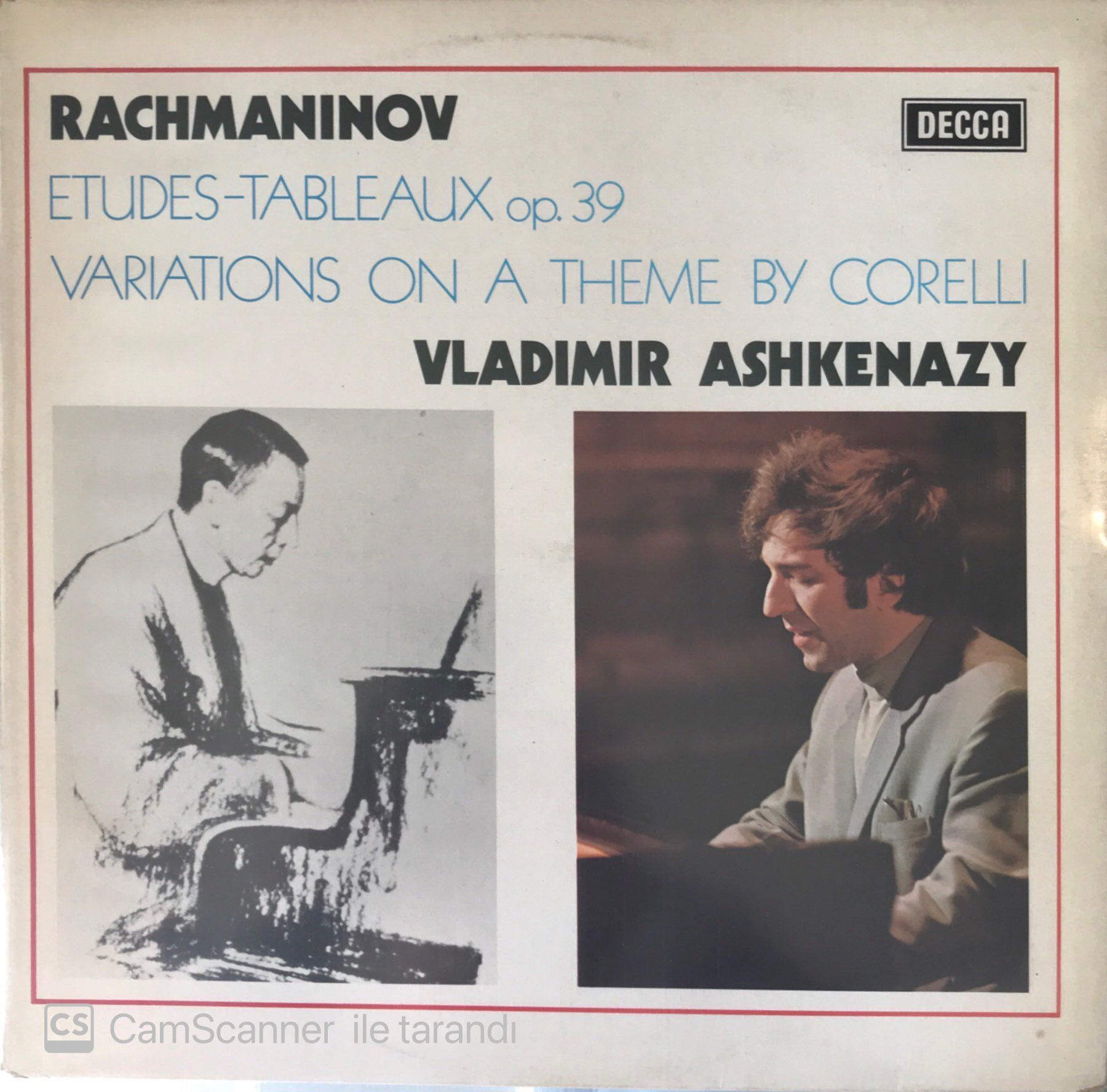 Rachmaninov Etudes Tableaux op.39 Variations On A Theme By Corelli Vladimir Ashkenazy LP