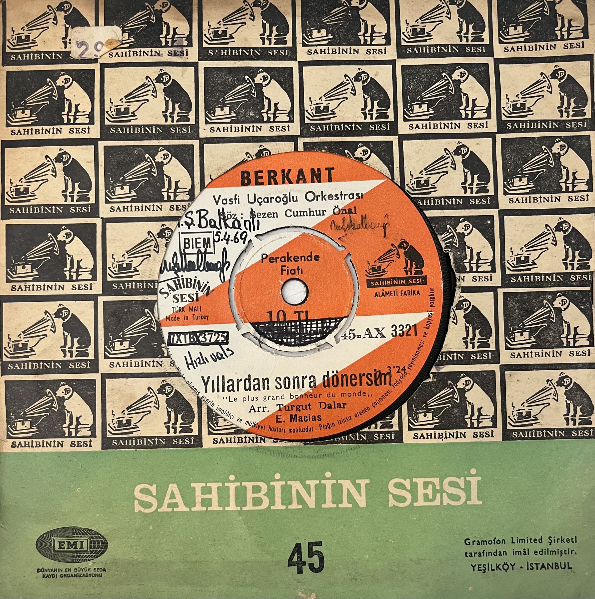 Berkant - Yıllardan Sonra Dönersin / Bilmem Ki , Bilemem Ki 45lik