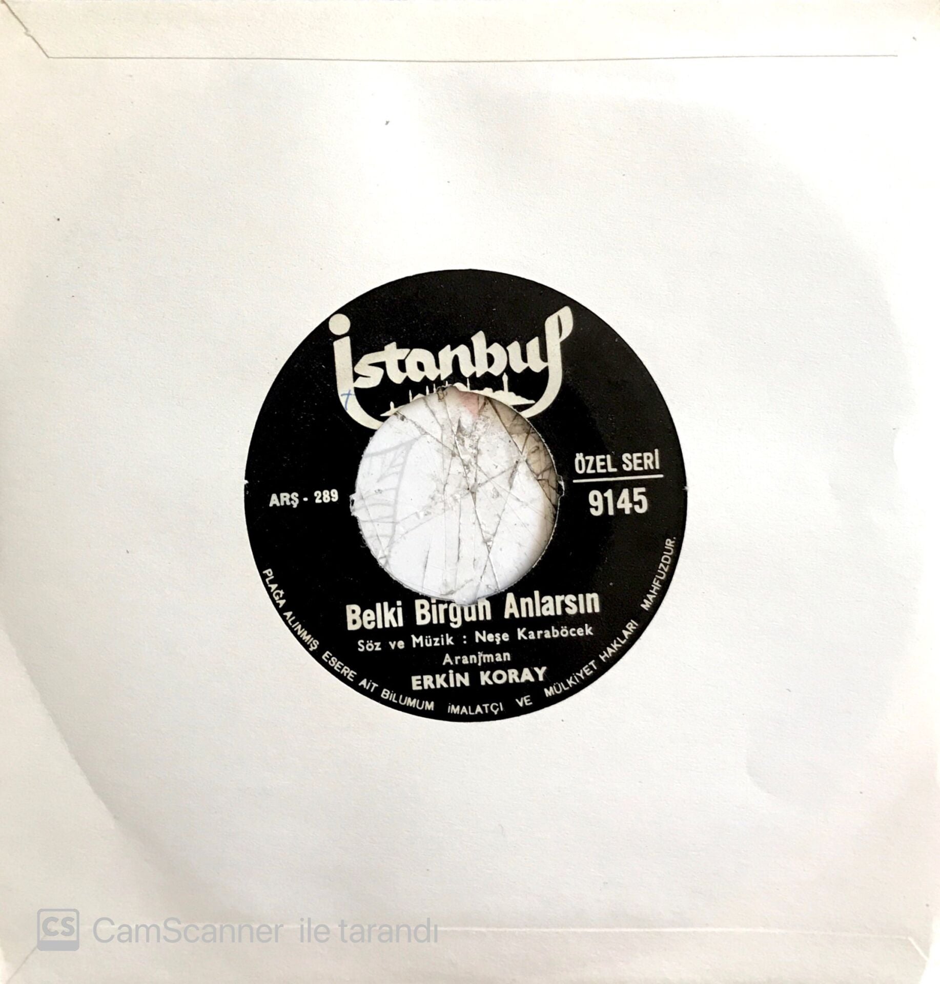 Erkin Koray / Belki Bir Gün Anlarsın 45 lik