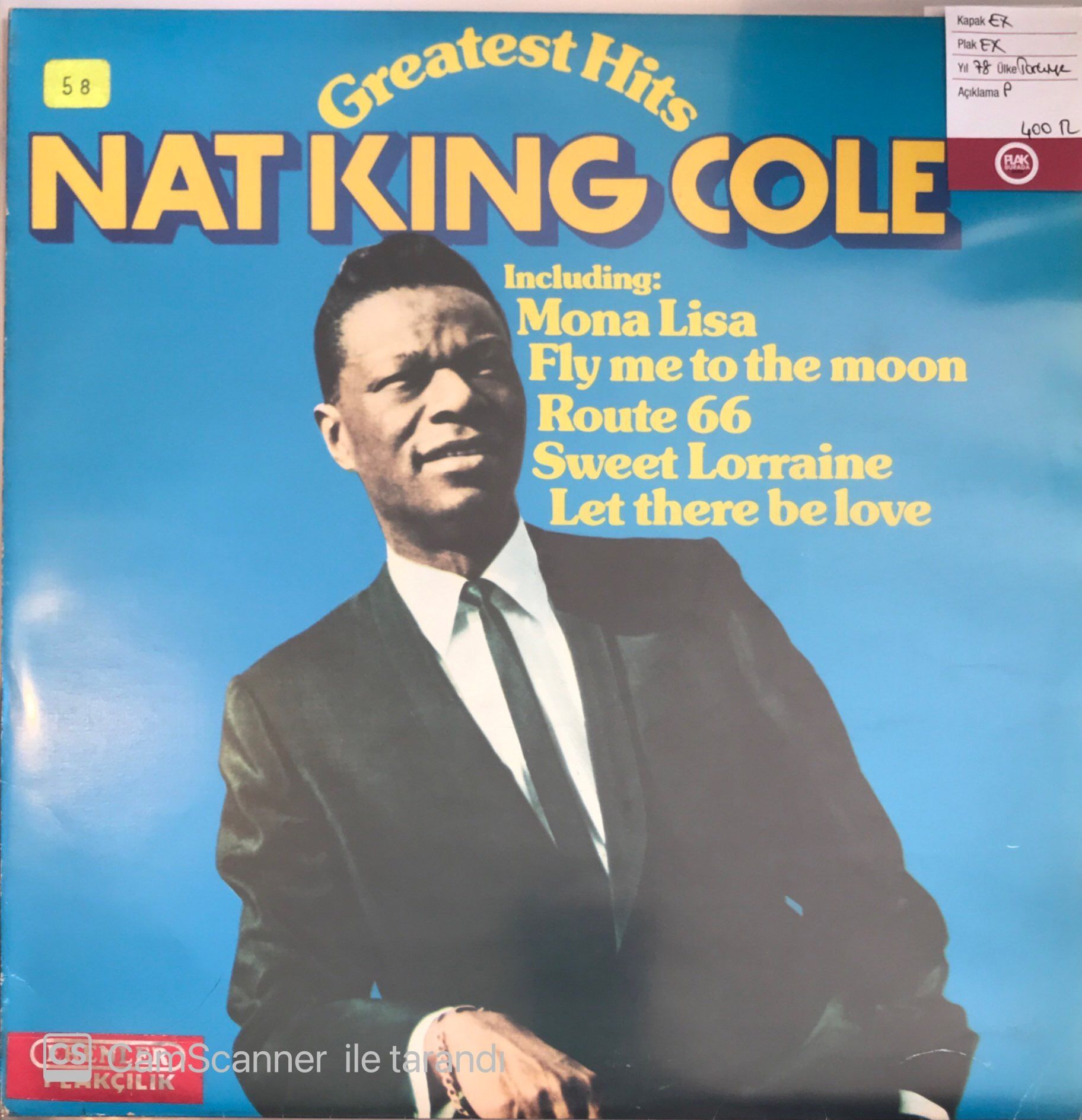 Nat King Cole Greatest Hits LP