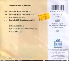 Mozart: Symphonies 35 & 36 / Sınfonia Varsovia - Sır Yehudi Menuhin CD
