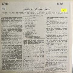 United States Merchant Marine Academy Glee Club Songs Of The Sea LP
