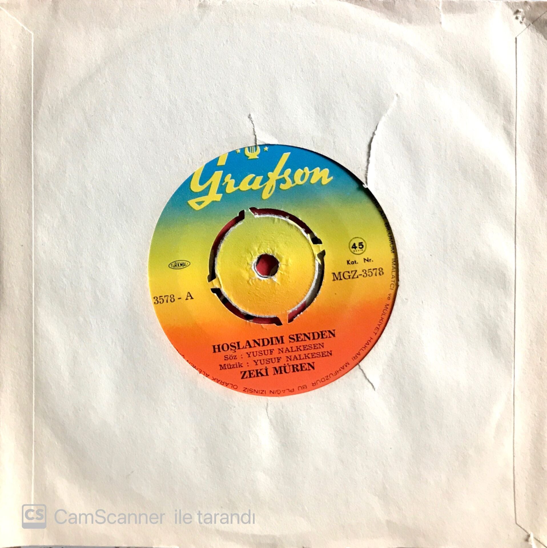 Zeki Müren / Hoşlandım Senden 45'lik