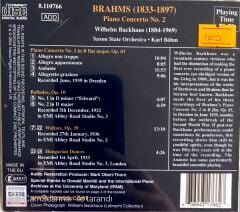 Brahms Piano Concerto No. 2 / Backhaus CD