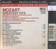 Mozart Greatest Hits CD