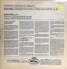 Rodrigo Concierto De Aranjuez - Concerto For Guitar, Strings And Timpani, Op. 30 LP
