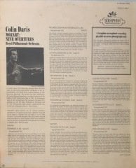 Colin Davis Mozart Nine Overtures Royal Philharmonic Orchestra LP