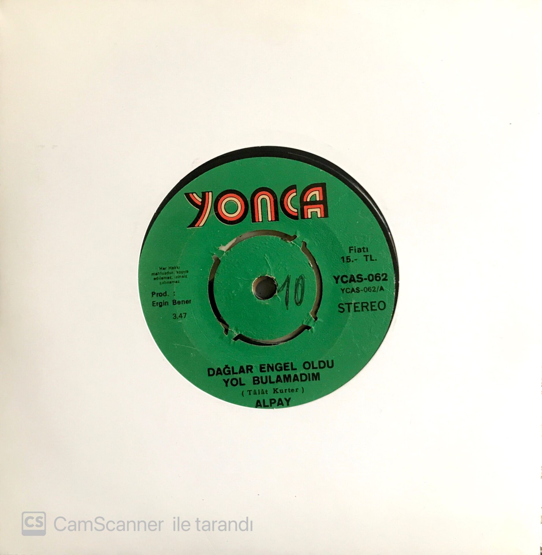 Alpay Dağlar Engel Oldu Yol Bulamadım 45lik