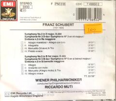 Schubert: Symphonies 3 & 5 / Muti CD
