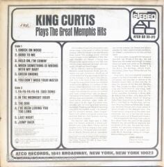 King Curtis Plays The Great Memphis Hits - LP