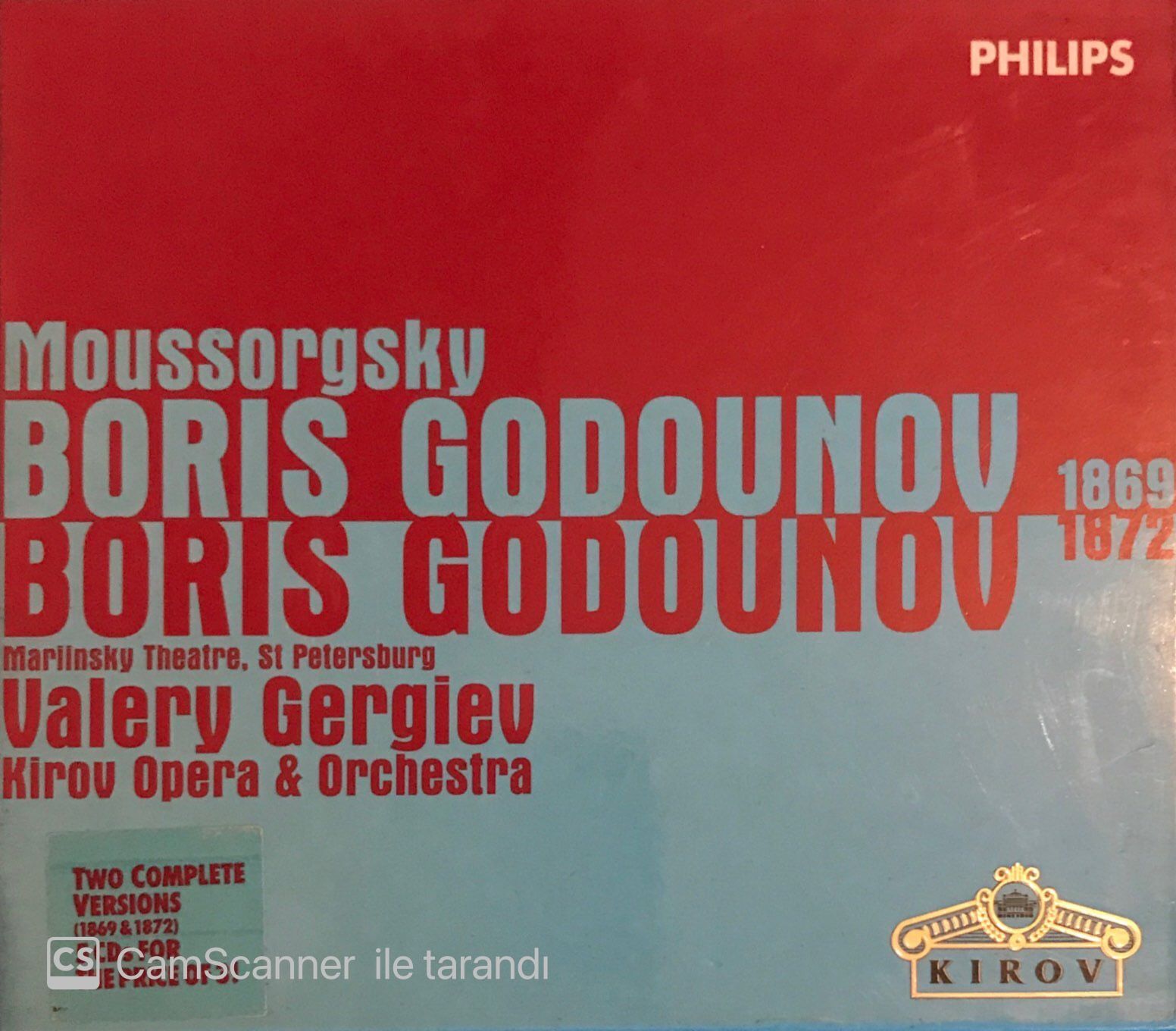 Moussorgsky - Boris Godounov 1869 - 1972  5 x CD