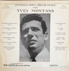 Par Yves Montand Chansons Popularies De France LP