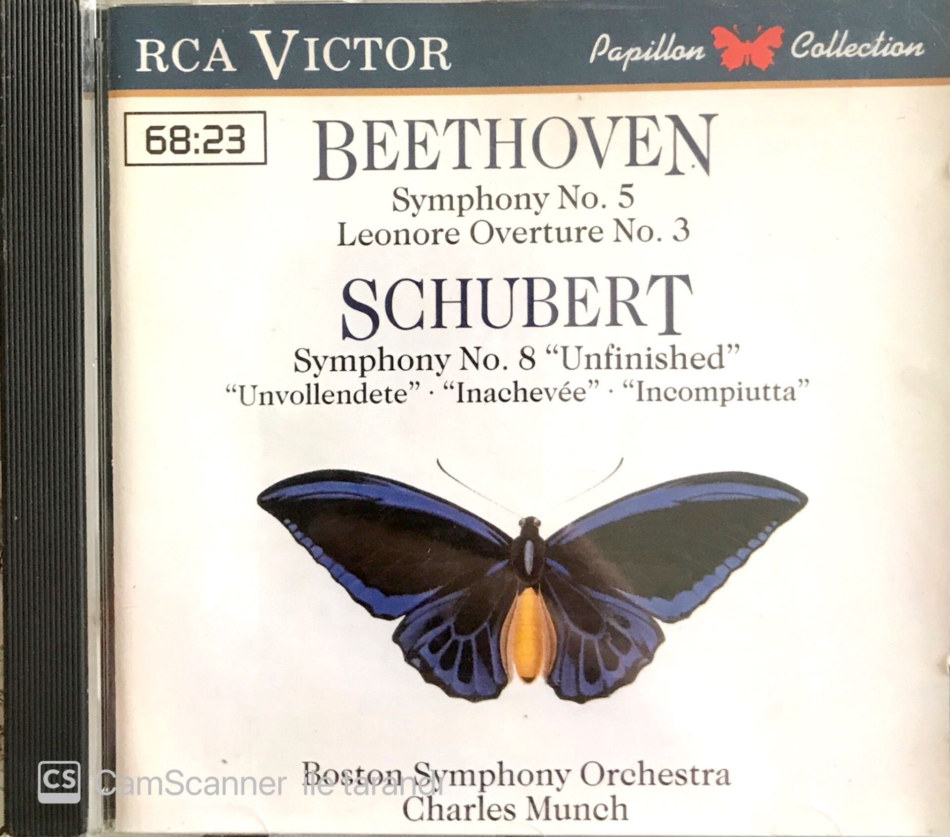 Beethoven - Symphony No. 5 - Schubert - ''Unfinished'' Symphony / Boston Symphony - Munch CD