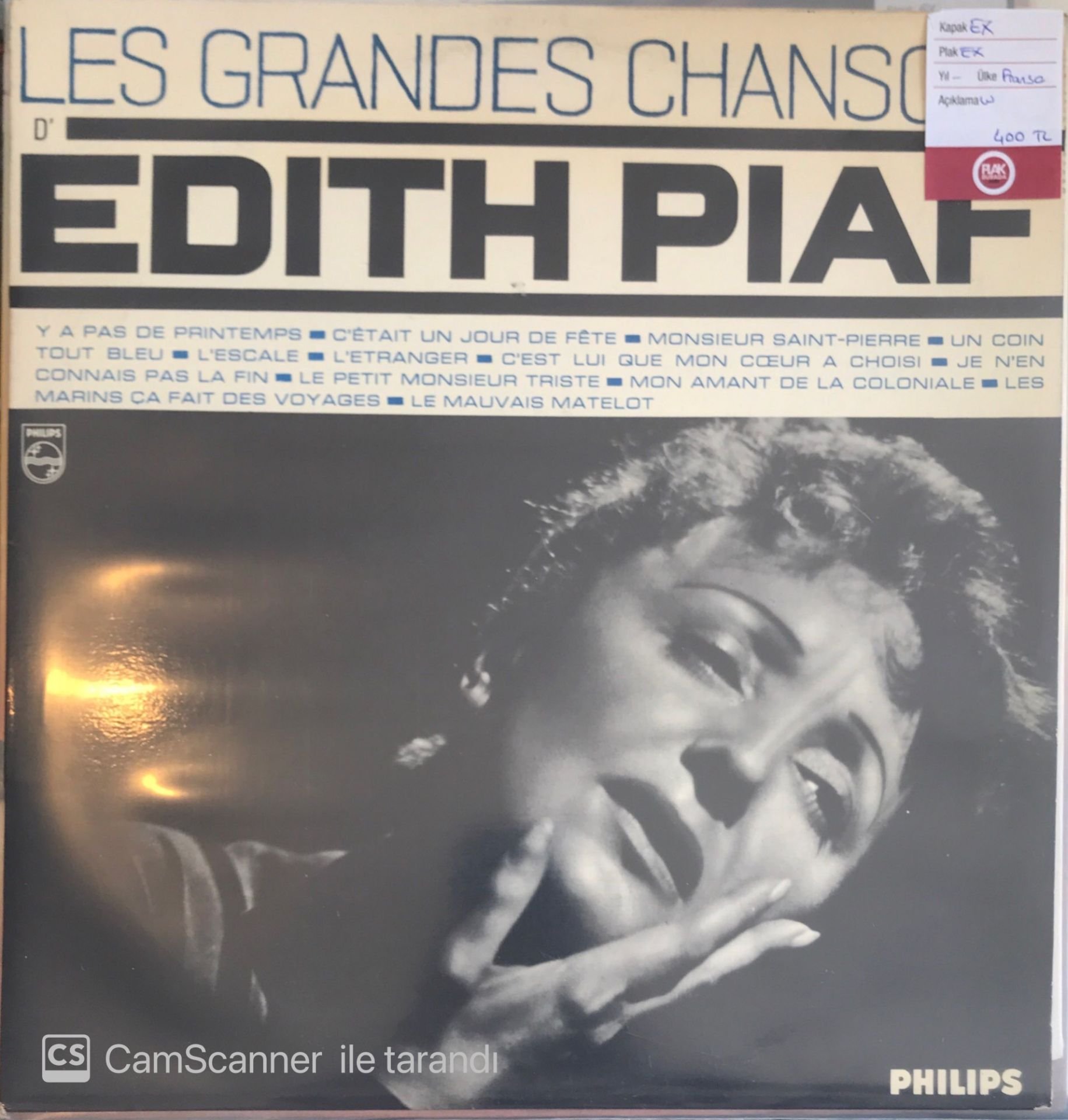 Les Grandes Chansons - D' Edith Piaf LP