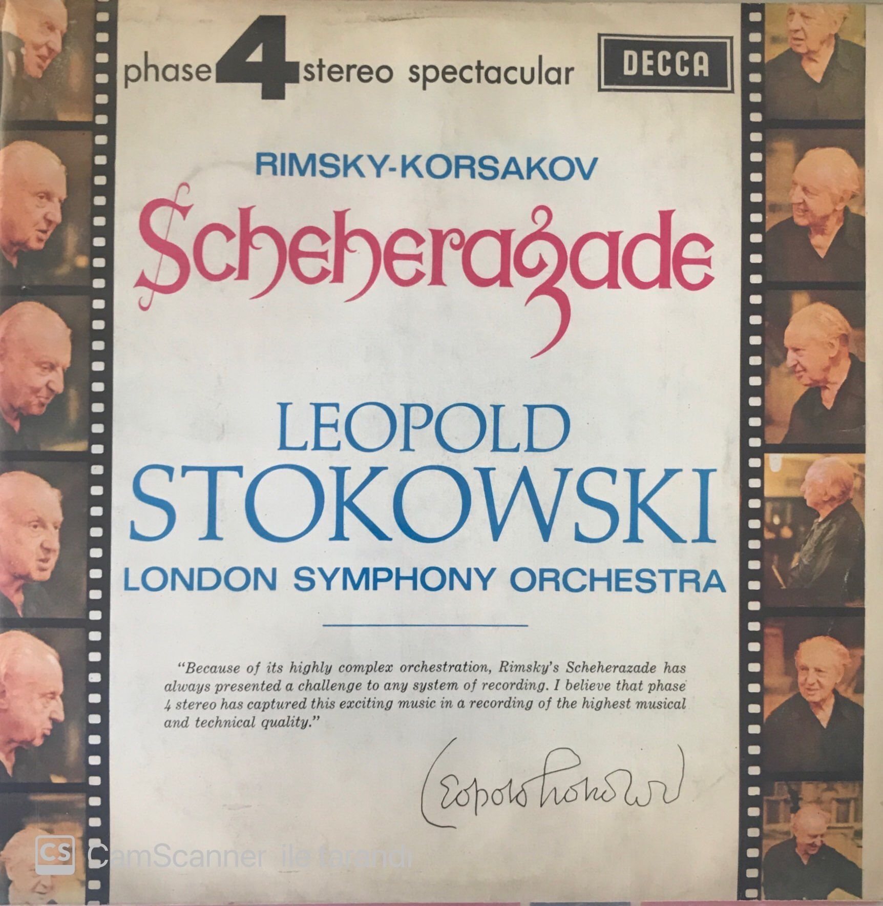 Rımsky Korsakov Scheherazade LP