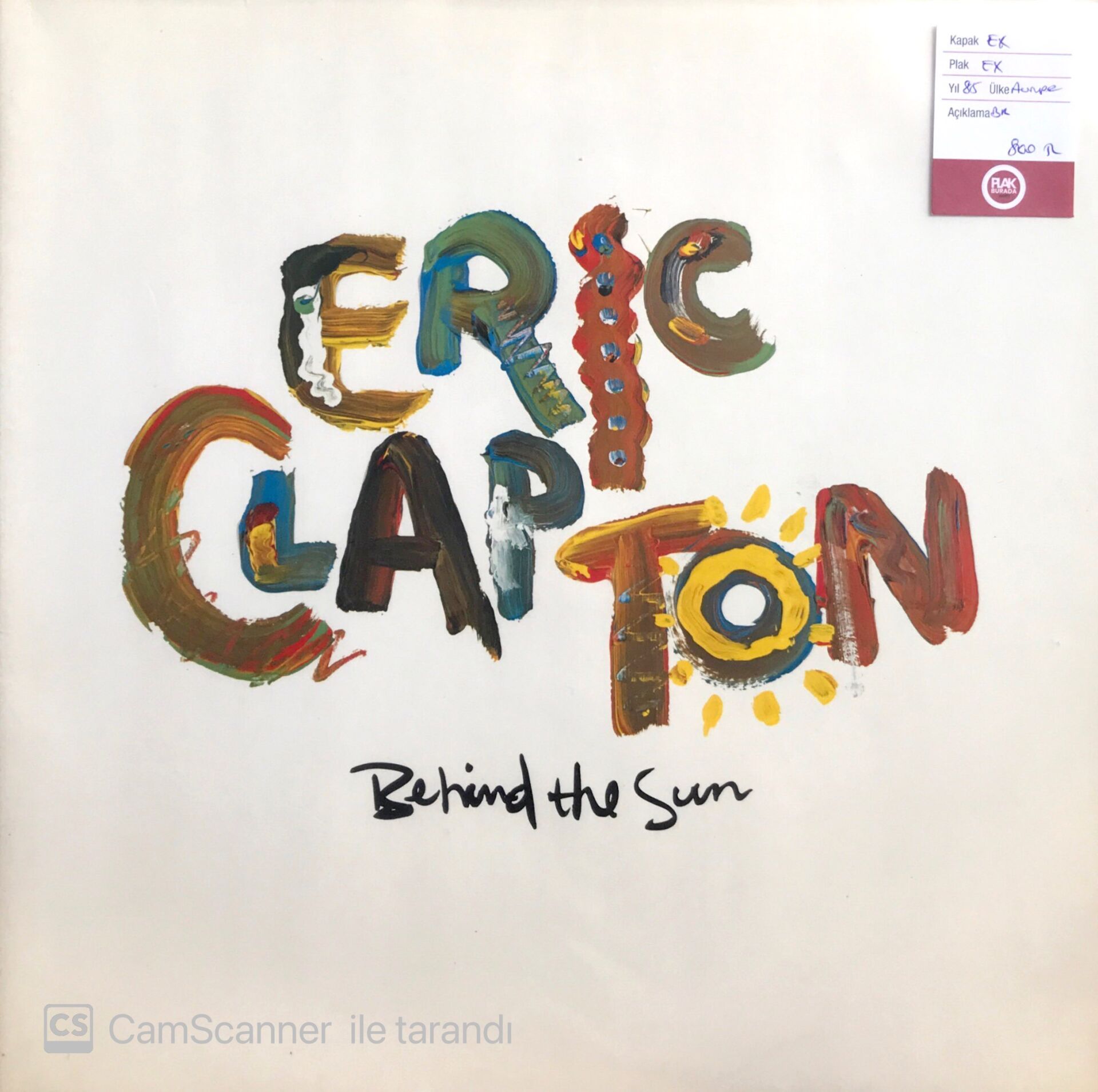 Eric Clapton Behind The Sun LP