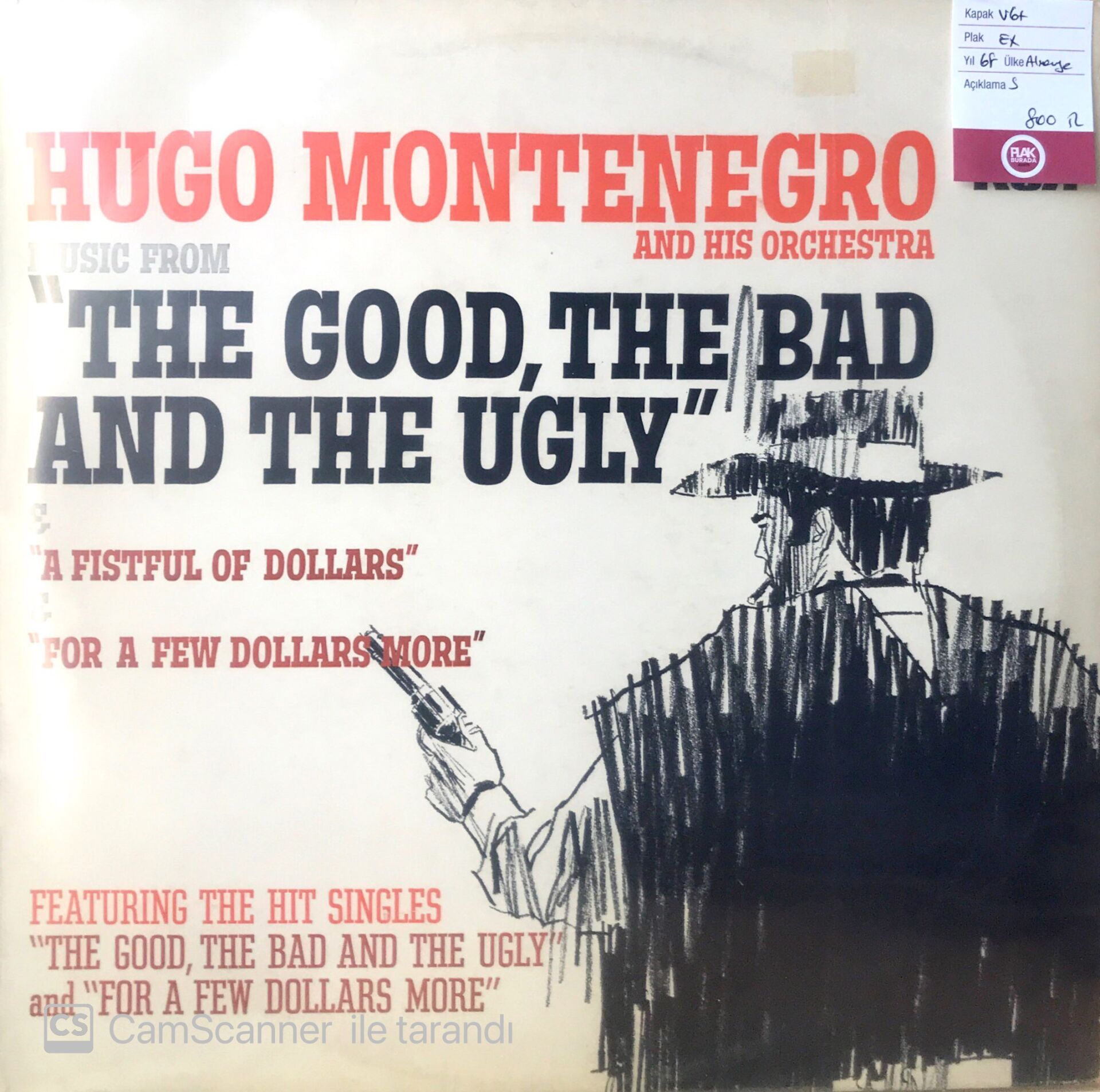 Hugo Montenegro and His Orchestra The Good The Bad The Ugly LP
