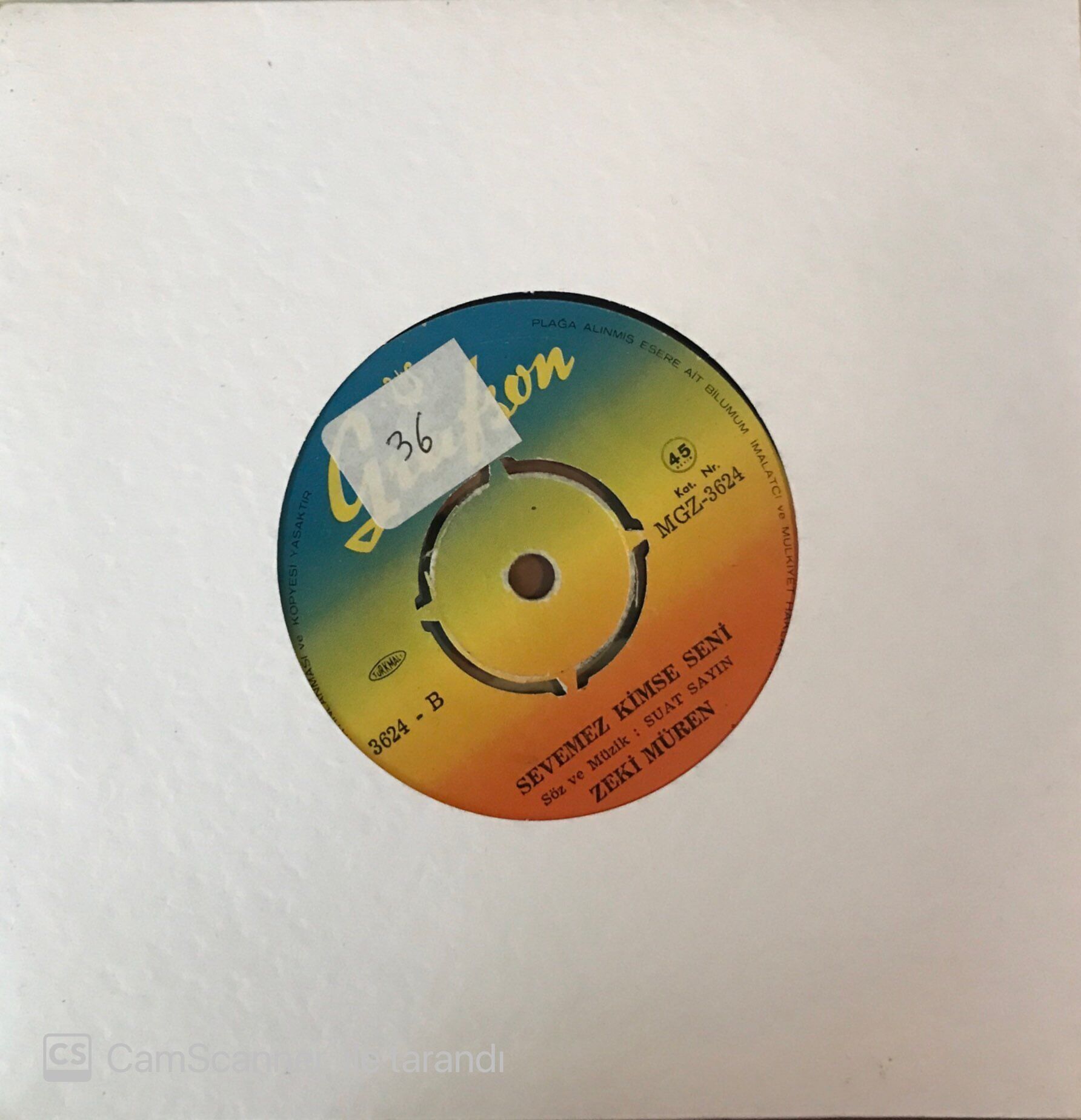 Zeki Müren - Sevemez Kimse Seni 45lik
