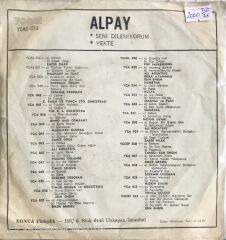Alpay - Yekte/Seni Dileniyorum - 45'lik