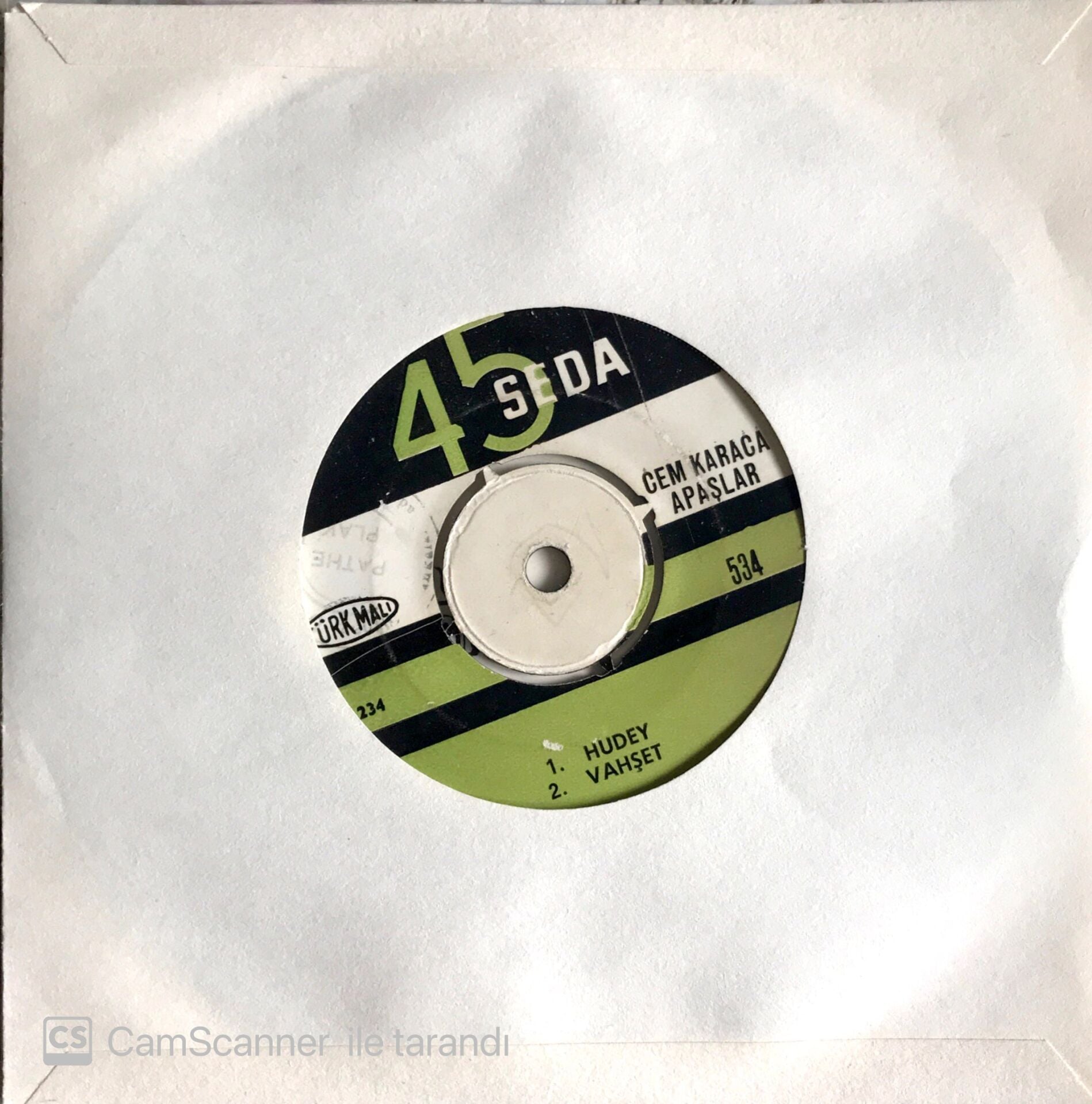 Cem Karaca Apaşlar - Hudey Vahşet 45lik