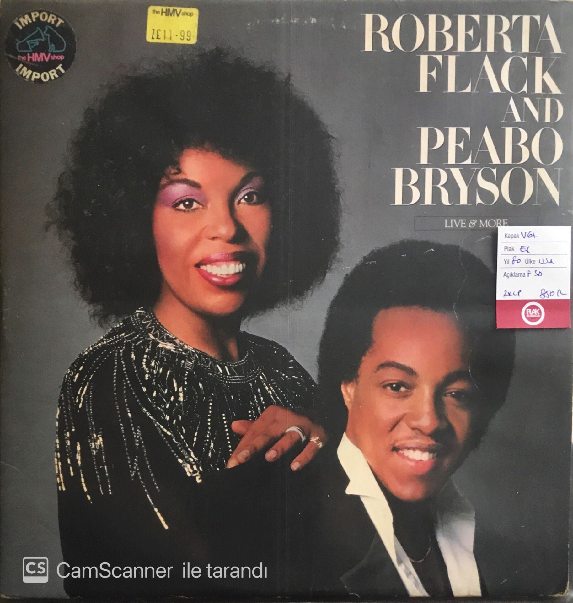 Roberta Flack And Peabo Bryson - Live & More - Double LP