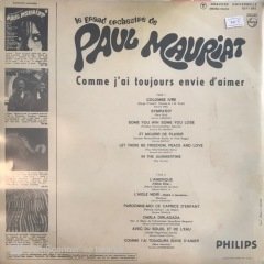 Paul Mauriat Comme J'ai Toujours Envie D'aimer LP