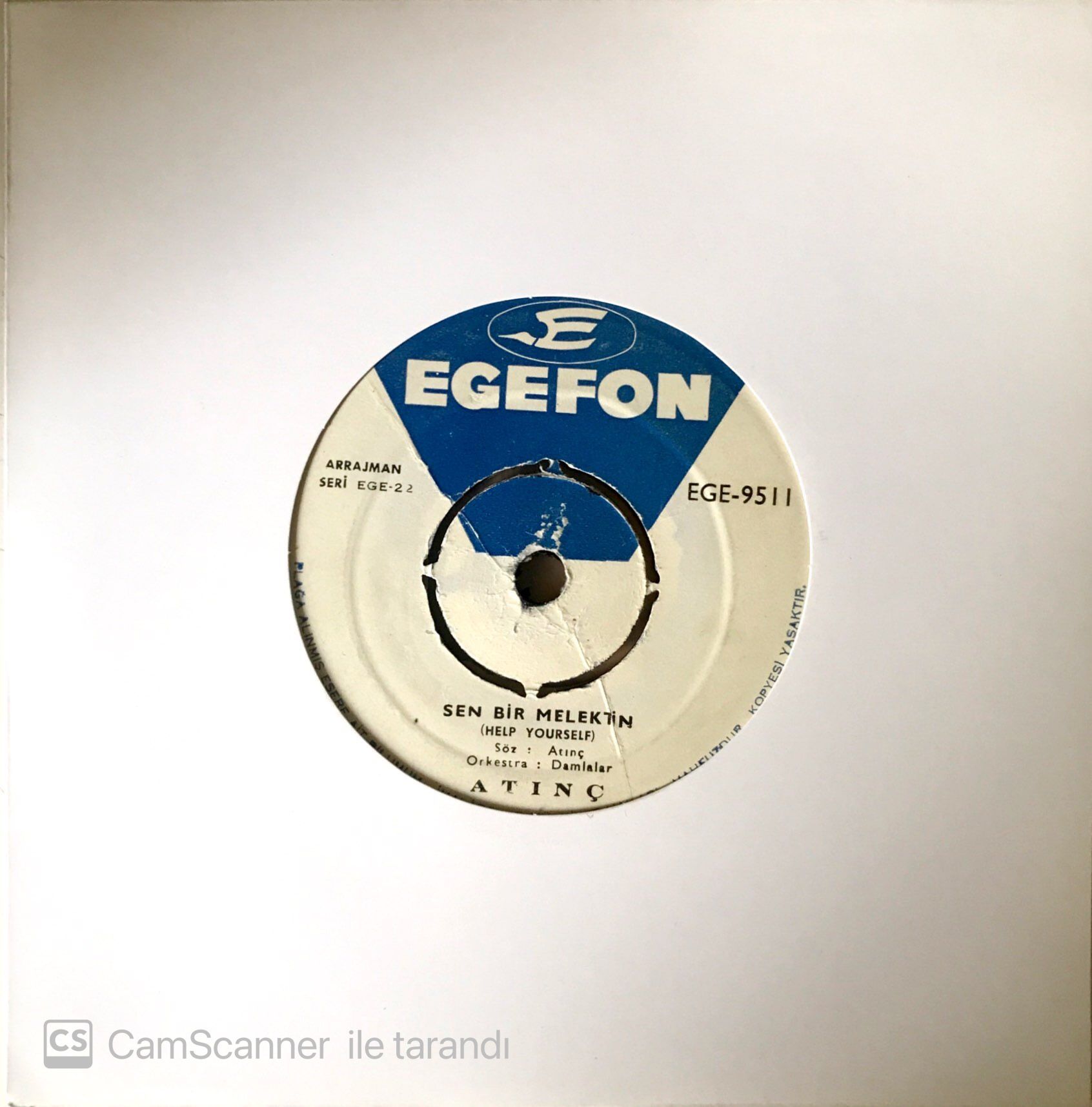 Atınç Sen Bir Melektin 45lik